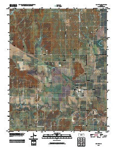 Elk City Kansas Historical topographic map, 1:24000 scale, 7.5 X 7.5 Minute, Year 2010