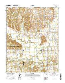Elk City Kansas Current topographic map, 1:24000 scale, 7.5 X 7.5 Minute, Year 2016