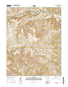 Elk Falls Kansas Current topographic map, 1:24000 scale, 7.5 X 7.5 Minute, Year 2015