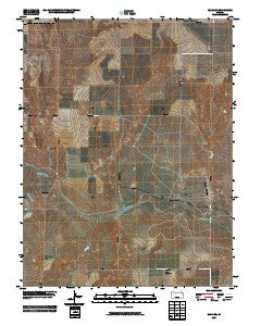 Elkader Kansas Historical topographic map, 1:24000 scale, 7.5 X 7.5 Minute, Year 2009