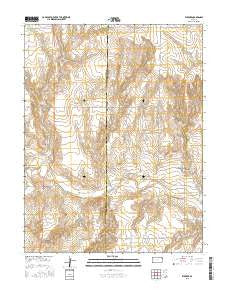 Elkader Kansas Current topographic map, 1:24000 scale, 7.5 X 7.5 Minute, Year 2015