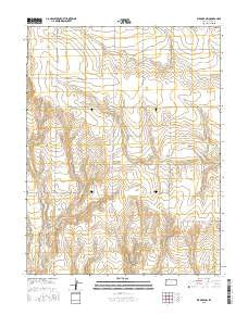 Elkader NW Kansas Current topographic map, 1:24000 scale, 7.5 X 7.5 Minute, Year 2015