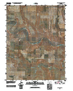 Elkader SW Kansas Historical topographic map, 1:24000 scale, 7.5 X 7.5 Minute, Year 2009