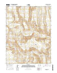 Elkader SW Kansas Current topographic map, 1:24000 scale, 7.5 X 7.5 Minute, Year 2015