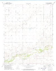 Elkhart NE Kansas Historical topographic map, 1:24000 scale, 7.5 X 7.5 Minute, Year 1973