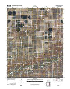 Elkhart NE Kansas Historical topographic map, 1:24000 scale, 7.5 X 7.5 Minute, Year 2012