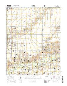 Elkhart NE Kansas Current topographic map, 1:24000 scale, 7.5 X 7.5 Minute, Year 2015