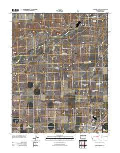 Elkhart North Kansas Historical topographic map, 1:24000 scale, 7.5 X 7.5 Minute, Year 2012