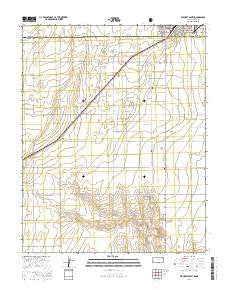 Elkhart South Kansas Current topographic map, 1:24000 scale, 7.5 X 7.5 Minute, Year 2015