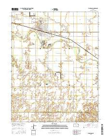 Ellinwood Kansas Current topographic map, 1:24000 scale, 7.5 X 7.5 Minute, Year 2015