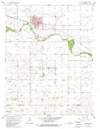 Ellinwood Kansas Historical topographic map, 1:24000 scale, 7.5 X 7.5 Minute, Year 1957