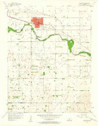 Ellinwood Kansas Historical topographic map, 1:24000 scale, 7.5 X 7.5 Minute, Year 1957