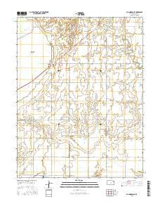 Ellinwood NE Kansas Current topographic map, 1:24000 scale, 7.5 X 7.5 Minute, Year 2016