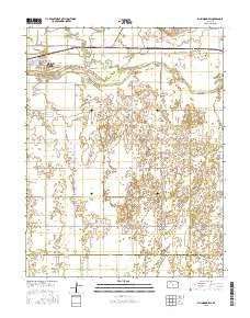 Ellinwood SW Kansas Current topographic map, 1:24000 scale, 7.5 X 7.5 Minute, Year 2015