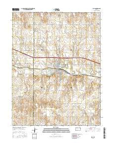 Ellis Kansas Current topographic map, 1:24000 scale, 7.5 X 7.5 Minute, Year 2015