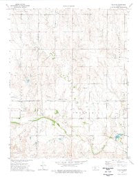 Ellis SE Kansas Historical topographic map, 1:24000 scale, 7.5 X 7.5 Minute, Year 1974