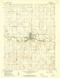Ellis Kansas Historical topographic map, 1:24000 scale, 7.5 X 7.5 Minute, Year 1961