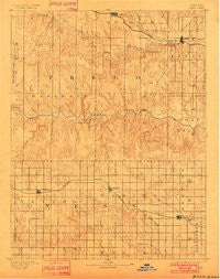 Ellis Kansas Historical topographic map, 1:125000 scale, 30 X 30 Minute, Year 1893