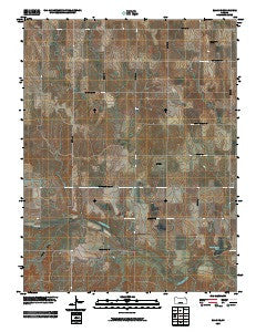 Ellis SE Kansas Historical topographic map, 1:24000 scale, 7.5 X 7.5 Minute, Year 2009