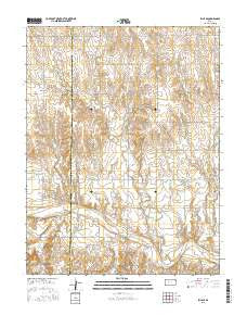 Ellis SE Kansas Current topographic map, 1:24000 scale, 7.5 X 7.5 Minute, Year 2015