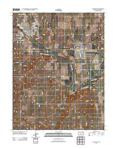Ellsworth Kansas Historical topographic map, 1:24000 scale, 7.5 X 7.5 Minute, Year 2012