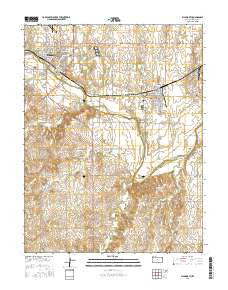 Ellsworth Kansas Current topographic map, 1:24000 scale, 7.5 X 7.5 Minute, Year 2015