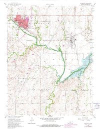 Ellsworth Kansas Historical topographic map, 1:24000 scale, 7.5 X 7.5 Minute, Year 1957