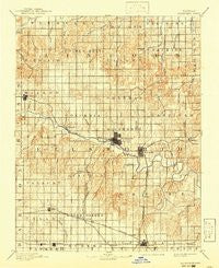 Ellsworth Kansas Historical topographic map, 1:125000 scale, 30 X 30 Minute, Year 1894