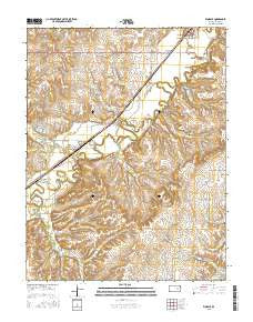 Elmdale Kansas Current topographic map, 1:24000 scale, 7.5 X 7.5 Minute, Year 2015