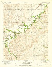 Elmdale Kansas Historical topographic map, 1:24000 scale, 7.5 X 7.5 Minute, Year 1957