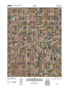 Elmo Kansas Historical topographic map, 1:24000 scale, 7.5 X 7.5 Minute, Year 2012