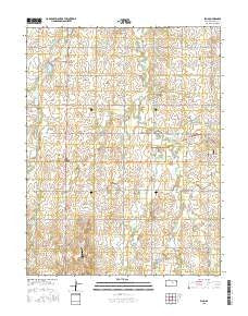 Elmo Kansas Current topographic map, 1:24000 scale, 7.5 X 7.5 Minute, Year 2015