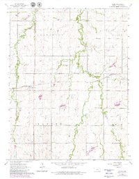 Elmo Kansas Historical topographic map, 1:24000 scale, 7.5 X 7.5 Minute, Year 1964