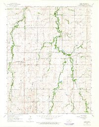 Elmo Kansas Historical topographic map, 1:24000 scale, 7.5 X 7.5 Minute, Year 1964
