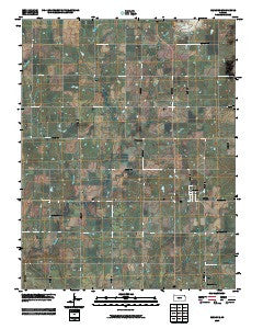 Elsmore Kansas Historical topographic map, 1:24000 scale, 7.5 X 7.5 Minute, Year 2009