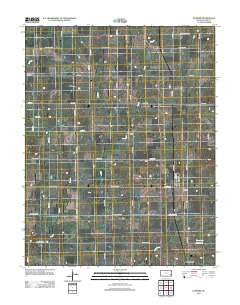 Elsmore Kansas Historical topographic map, 1:24000 scale, 7.5 X 7.5 Minute, Year 2012