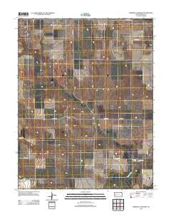 Eminence Cemetery Kansas Historical topographic map, 1:24000 scale, 7.5 X 7.5 Minute, Year 2012
