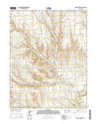Eminence Cemetery Kansas Current topographic map, 1:24000 scale, 7.5 X 7.5 Minute, Year 2015