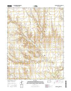 Eminence Cemetery Kansas Current topographic map, 1:24000 scale, 7.5 X 7.5 Minute, Year 2015