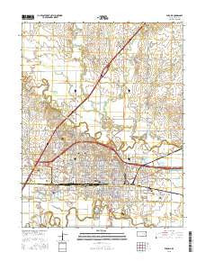 Emporia Kansas Current topographic map, 1:24000 scale, 7.5 X 7.5 Minute, Year 2015
