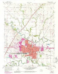 Emporia Kansas Historical topographic map, 1:24000 scale, 7.5 X 7.5 Minute, Year 1957