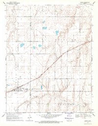 Ensign Kansas Historical topographic map, 1:24000 scale, 7.5 X 7.5 Minute, Year 1969
