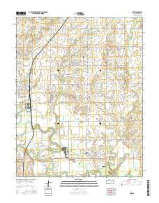 Erie Kansas Current topographic map, 1:24000 scale, 7.5 X 7.5 Minute, Year 2016
