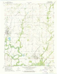 Erie Kansas Historical topographic map, 1:24000 scale, 7.5 X 7.5 Minute, Year 1973