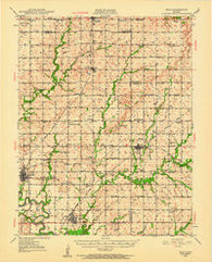 Erie Kansas Historical topographic map, 1:62500 scale, 15 X 15 Minute, Year 1948