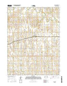 Esbon Kansas Current topographic map, 1:24000 scale, 7.5 X 7.5 Minute, Year 2015