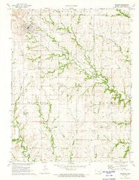 Eskridge Kansas Historical topographic map, 1:24000 scale, 7.5 X 7.5 Minute, Year 1971