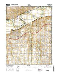 Eudora Kansas Current topographic map, 1:24000 scale, 7.5 X 7.5 Minute, Year 2015
