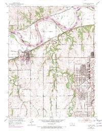 Eudora Kansas Historical topographic map, 1:24000 scale, 7.5 X 7.5 Minute, Year 1951