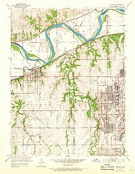 Eudora Kansas Historical topographic map, 1:24000 scale, 7.5 X 7.5 Minute, Year 1951